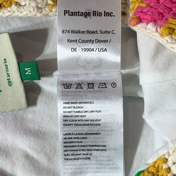 Farm Rio Multi Circles Crochet Shorts Size M Cream Cotton Floral Vibrant Boho - Picture 7 of 12